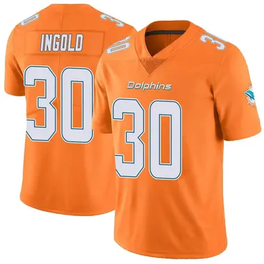 Men's Nike Miami Dolphins Alec Ingold Color Rush Jersey - Orange Limited