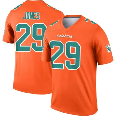 Men's Nike Miami Dolphins Brandon Jones Inverted Jersey - Orange Legend