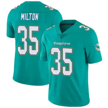 Men's Nike Miami Dolphins Chris Milton Team Color Vapor Untouchable Jersey - Aqua Limited