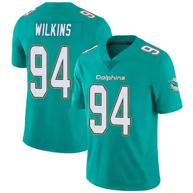Men's Nike Miami Dolphins Christian Wilkins Team Color Vapor Untouchable Jersey - Aqua Limited