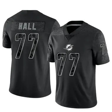 Men's Nike Miami Dolphins Daeshon Hall Reflective Jersey - Black Limited