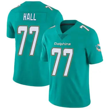 Men's Nike Miami Dolphins Daeshon Hall Team Color Vapor Untouchable Jersey - Aqua Limited