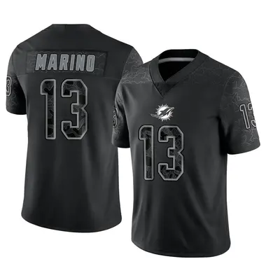 Men's Nike Miami Dolphins Dan Marino Reflective Jersey - Black Limited