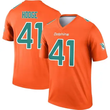 Men's Nike Miami Dolphins Darius Hodge Inverted Jersey - Orange Legend