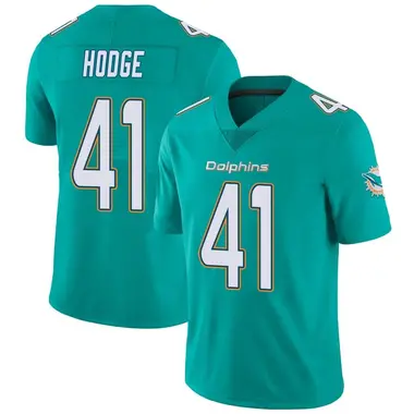 Men's Nike Miami Dolphins Darius Hodge Team Color Vapor Untouchable Jersey - Aqua Limited