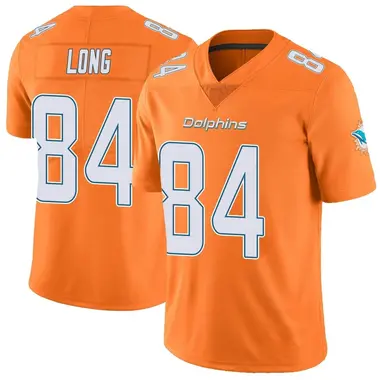 Men's Nike Miami Dolphins Hunter Long Color Rush Jersey - Orange Limited