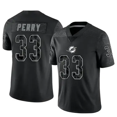 Men's Nike Miami Dolphins Jamal Perry Reflective Jersey - Black Limited