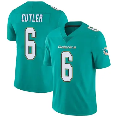 Men's Nike Miami Dolphins Jay Cutler Team Color Vapor Untouchable Jersey - Aqua Limited