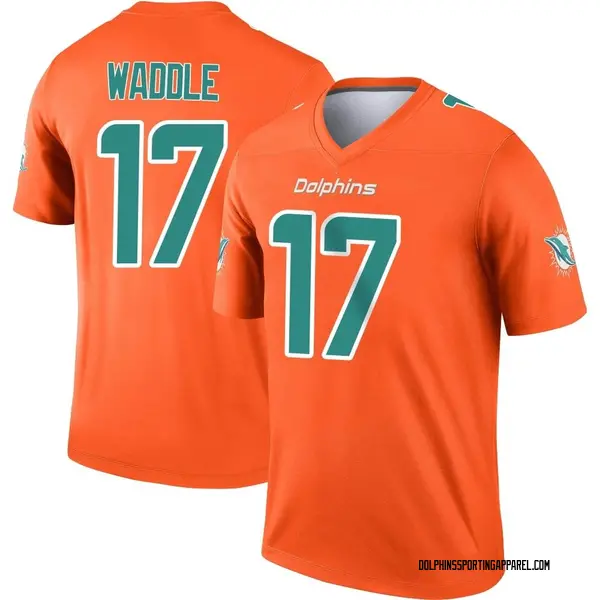 Men's Nike Miami Dolphins Jaylen Waddle Inverted Jersey - Orange Legend