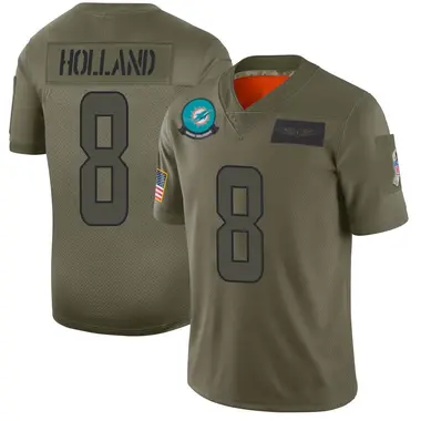 Men's Nike Miami Dolphins Jevon Holland 2019 Salute to Service Jersey - Camo Limited