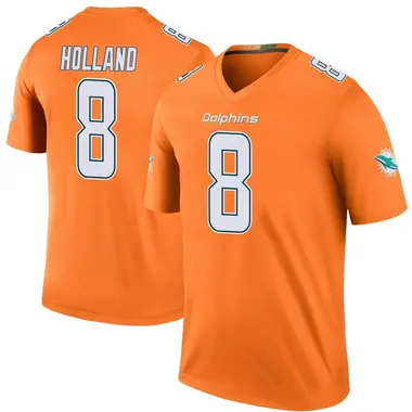 Men's Nike Miami Dolphins Jevon Holland Color Rush Jersey - Orange Legend