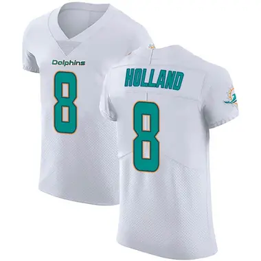 Men's Nike Miami Dolphins Jevon Holland Vapor Untouchable Jersey - White Elite