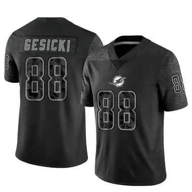 Men's Nike Miami Dolphins Mike Gesicki Reflective Jersey - Black Limited