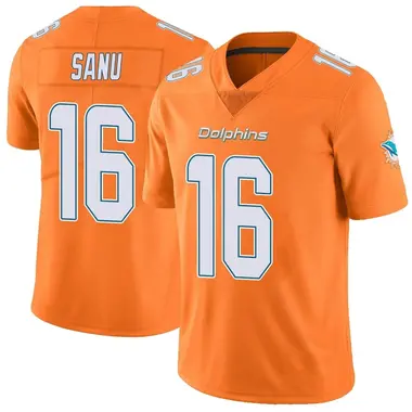 Men's Nike Miami Dolphins Mohamed Sanu Color Rush Jersey - Orange Limited