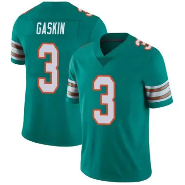 Men's Nike Miami Dolphins Myles Gaskin Alternate Vapor Untouchable Jersey - Aqua Limited