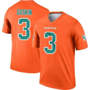 Men's Nike Miami Dolphins Myles Gaskin Inverted Jersey - Orange Legend