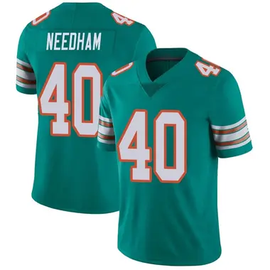 Men's Nike Miami Dolphins Nik Needham Alternate Vapor Untouchable Jersey - Aqua Limited