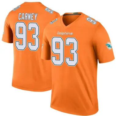 Men's Nike Miami Dolphins Owen Carney Color Rush Jersey - Orange Legend