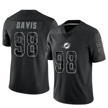 Men's Nike Miami Dolphins Raekwon Davis Reflective Jersey - Black Limited