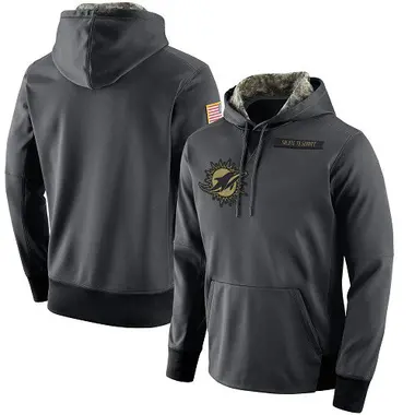 Men's Nike Miami Dolphins Salute to Service Player Performance Hoodie - Anthracite