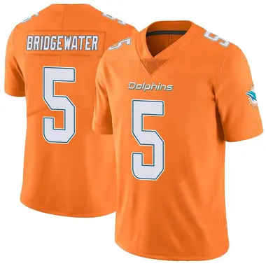 Men's Nike Miami Dolphins Teddy Bridgewater Color Rush Jersey - Orange Limited