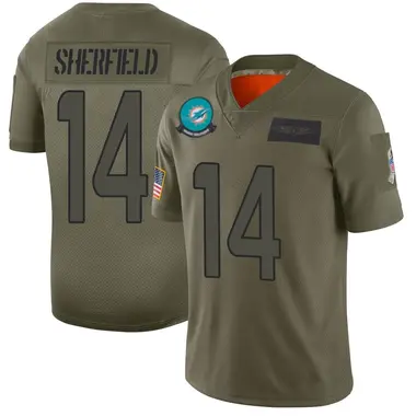 Men's Nike Miami Dolphins Trent Sherfield 2019 Salute to Service Jersey - Camo Limited