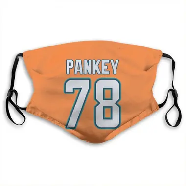 Miami Dolphins Adam Pankey Jersey Name and Number Face Mask - Orange
