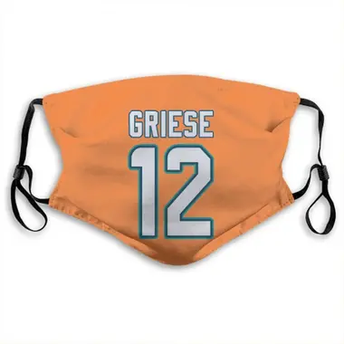Miami Dolphins Bob Griese Jersey Name and Number Face Mask - Orange