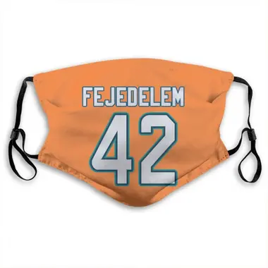 Miami Dolphins Clayton Fejedelem Jersey Name and Number Face Mask - Orange