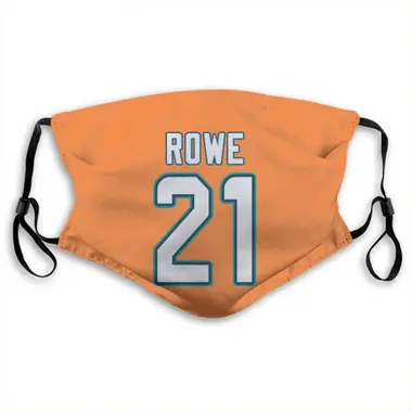 Miami Dolphins Eric Rowe Jersey Name and Number Face Mask - Orange