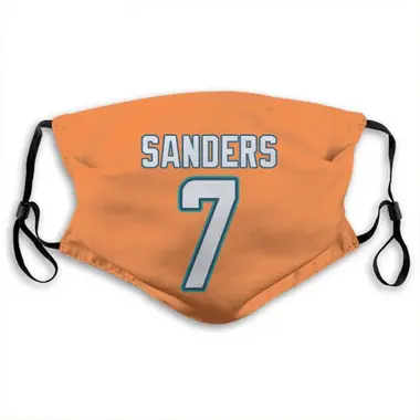 Miami Dolphins Jason Sanders Jersey Name and Number Face Mask - Orange