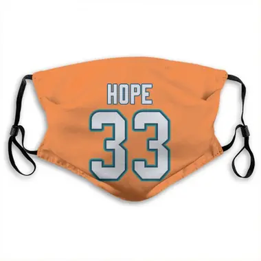 Miami Dolphins Larry Hope Jersey Name and Number Face Mask - Orange