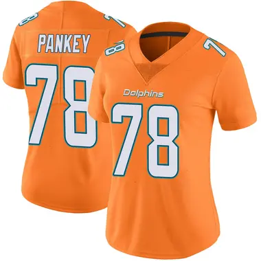 Women's Nike Miami Dolphins Adam Pankey Color Rush Jersey - Orange Limited