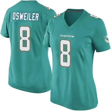Women's Nike Miami Dolphins Brock Osweiler Team Color Jersey - Aqua Game