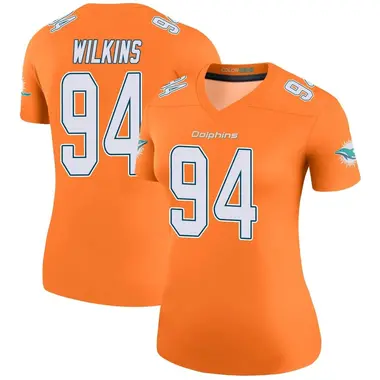 Women's Nike Miami Dolphins Christian Wilkins Color Rush Jersey - Orange Legend