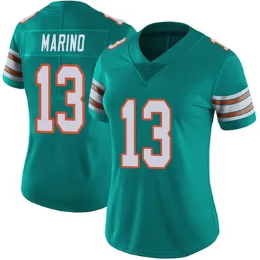 Women's Nike Miami Dolphins Dan Marino Alternate Vapor Untouchable Jersey - Aqua Limited