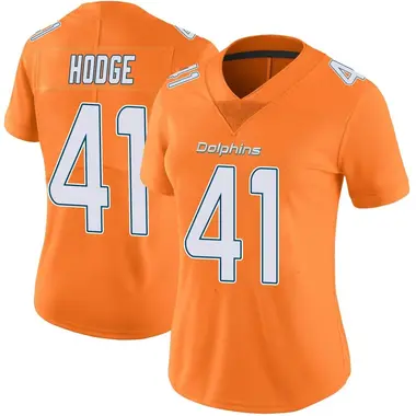Women's Nike Miami Dolphins Darius Hodge Color Rush Jersey - Orange Limited