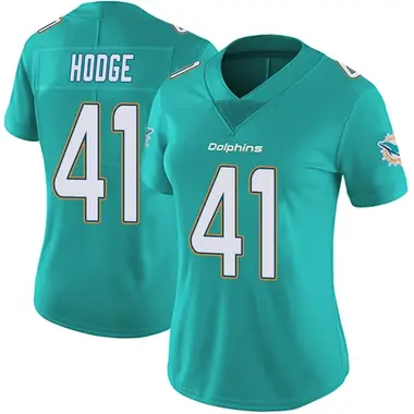 Women's Nike Miami Dolphins Darius Hodge Team Color Vapor Untouchable Jersey - Aqua Limited