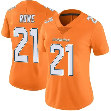 Women's Nike Miami Dolphins Eric Rowe Color Rush Jersey - Orange Limited