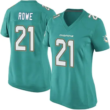 Women's Nike Miami Dolphins Eric Rowe Team Color Jersey - Aqua Game