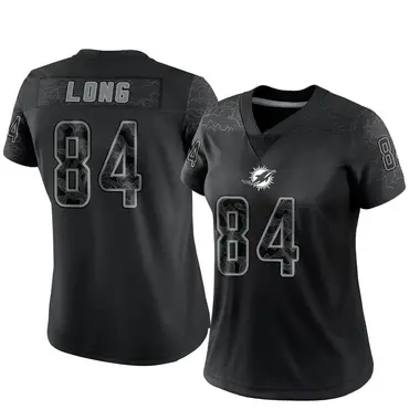 Women's Nike Miami Dolphins Hunter Long Reflective Jersey - Black Limited