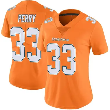 Women's Nike Miami Dolphins Jamal Perry Color Rush Jersey - Orange Limited