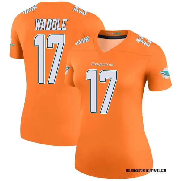 Women's Nike Miami Dolphins Jaylen Waddle Color Rush Jersey - Orange Legend