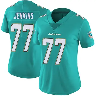 Women's Nike Miami Dolphins John Jenkins Team Color Vapor Untouchable Jersey - Aqua Limited