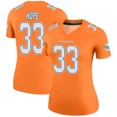 Women's Nike Miami Dolphins Larry Hope Color Rush Jersey - Orange Legend
