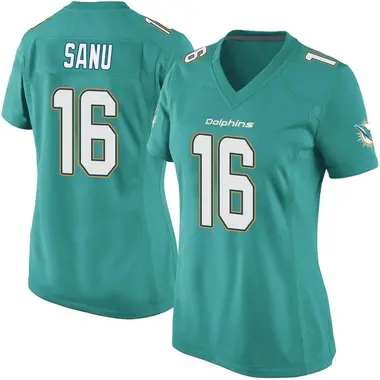 Women's Nike Miami Dolphins Mohamed Sanu Team Color Jersey - Aqua Game