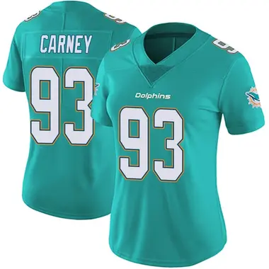 Women's Nike Miami Dolphins Owen Carney Team Color Vapor Untouchable Jersey - Aqua Limited