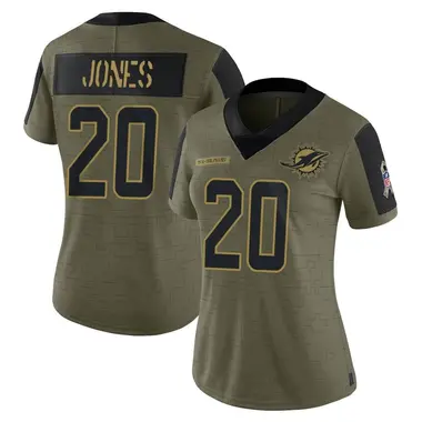 Women's Nike Miami Dolphins Reshad Jones 2021 Salute To Service Jersey - Olive Limited