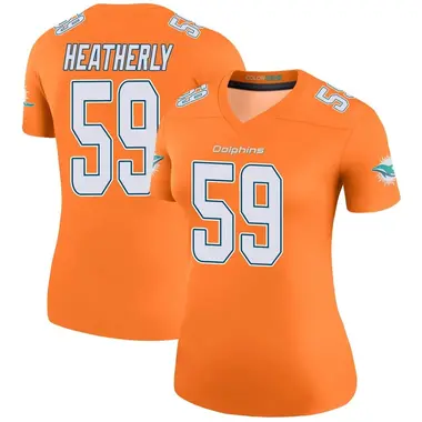 Women's Nike Miami Dolphins Tommy Heatherly Color Rush Jersey - Orange Legend
