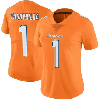 Women's Nike Miami Dolphins Tua Tagovailoa Color Rush Jersey - Orange Limited